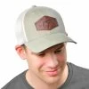 Guideline Experience Trucker Cap – Khaki/Ivory, Mid Profile – Stretch Fit