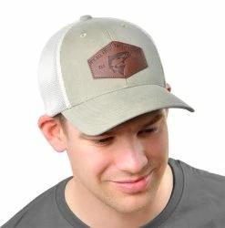 Guideline Experience Trucker Cap – Khaki/Ivory, Mid Profile – Stretch Fit