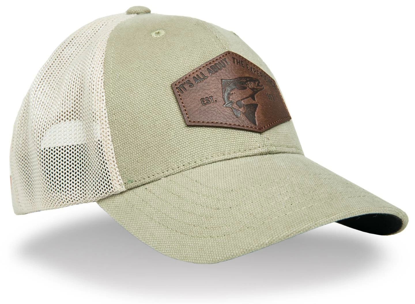 Guideline Experience Trucker Cap – Khaki/Ivory, Mid Profile – Stretch Fit - Image 2