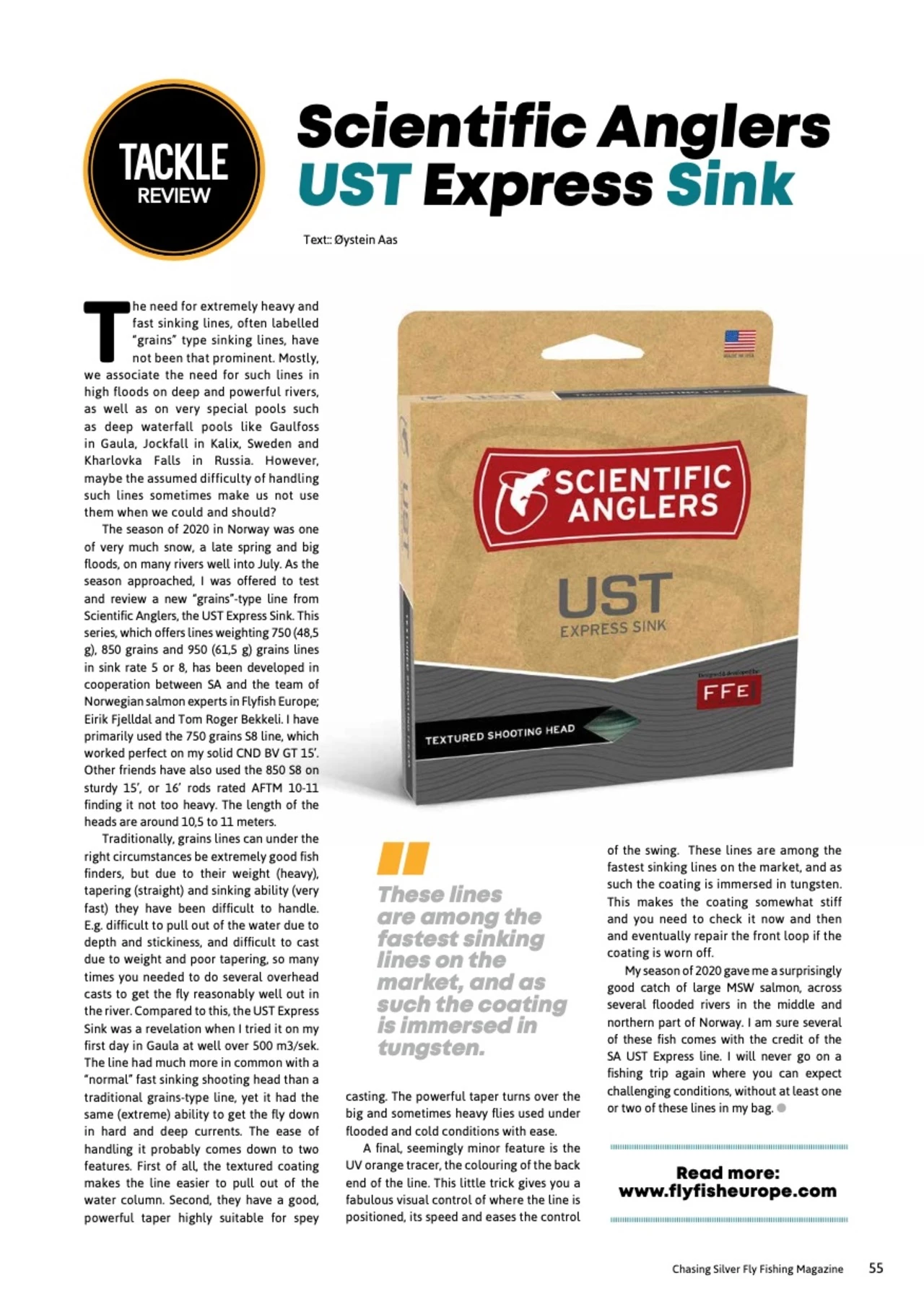 Scientific Anglers UST Express Sink -ampumapää - Image 6