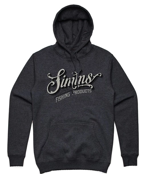 Simms Lager Script Hoody Charcoal Heather -huppari