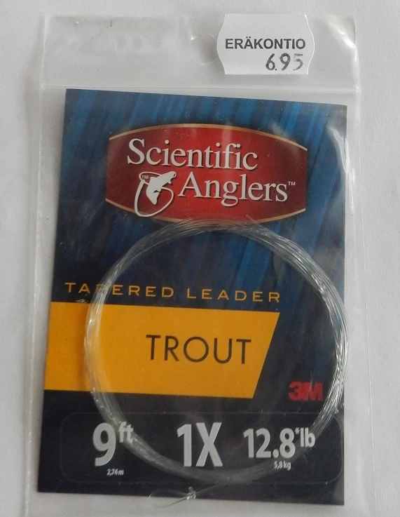 Scientific Anglers Trout 1X 9′ -valmis Perhoperuke